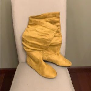 Yellow golden boots